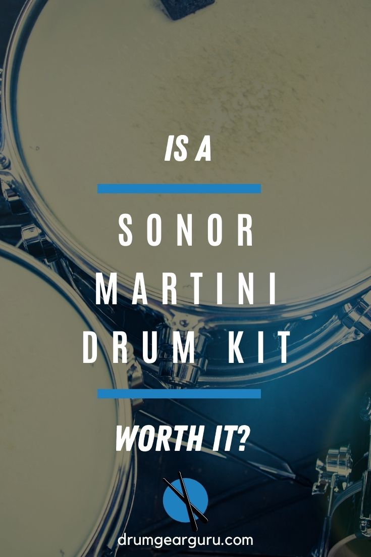 overhead view of a black drum set with an overlay that reads, "Is a Sonor Martini Drum Kit worth it?"